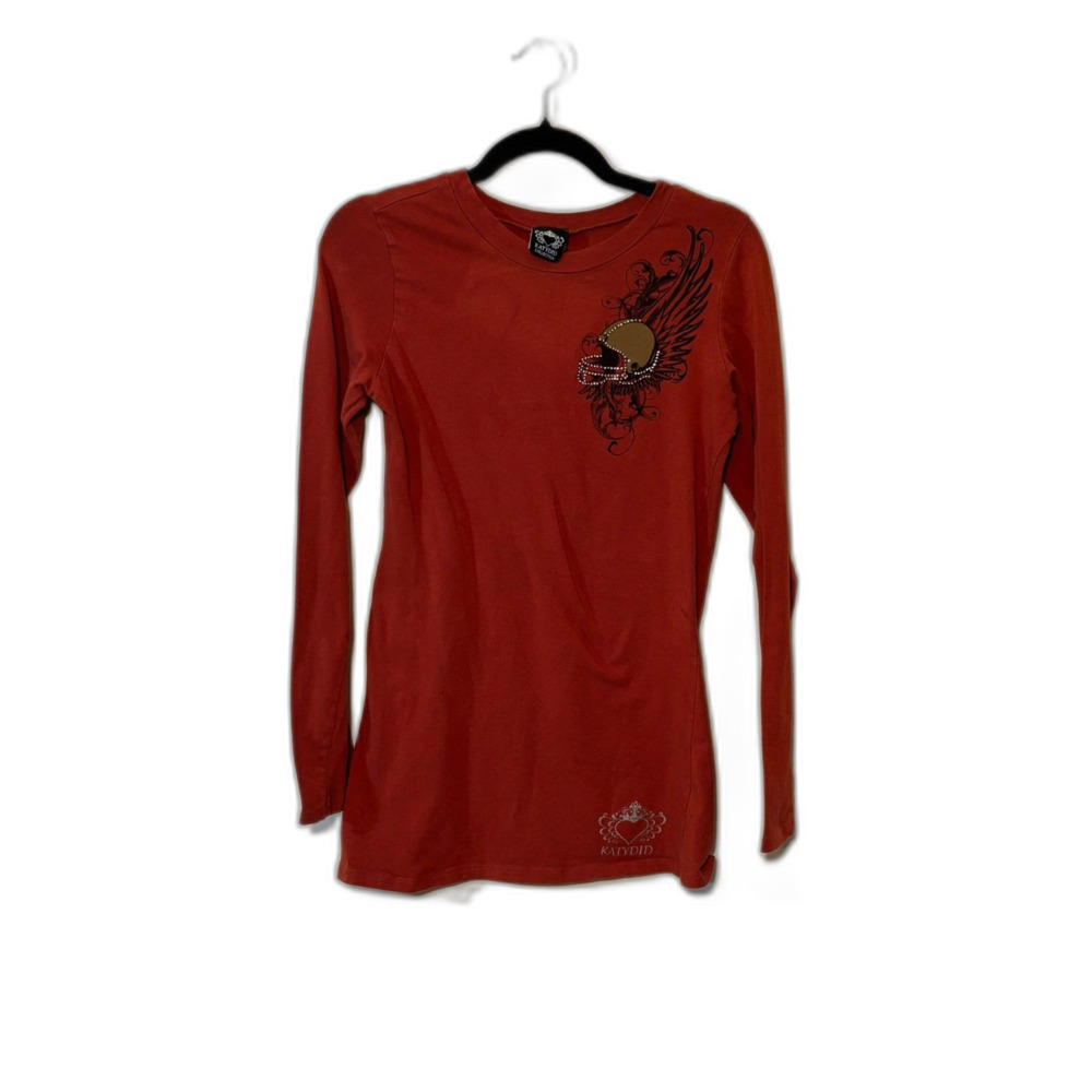 Katydid Peace Love Football Rhinestone Long Sleeve Tee